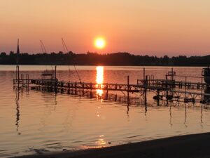 Sunset at my lake in North Dakota